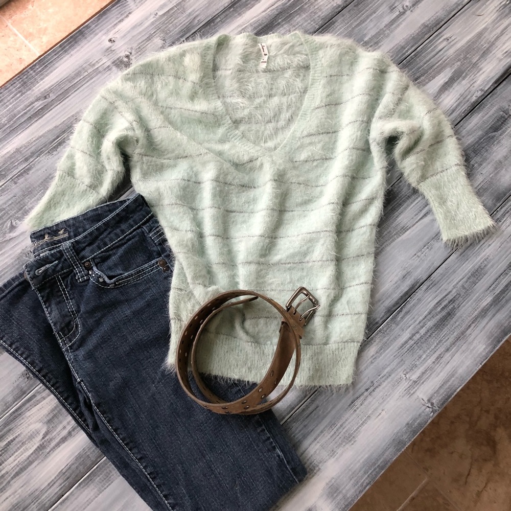 Willow and Clay Soft Mint Sweater